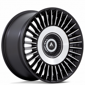 22" Asanti Wheels ABL-40 Tiara Satin Black with Diamond Cut Face Rims