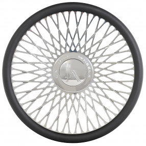 LA Wire Wheels Custom Steering Wheel 60-Spoke Cross Lace High Polished (Made IN USA)