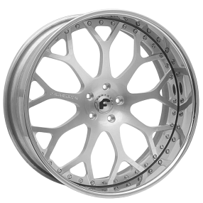 24x9/10" Forgiato Drea Brushed Face with Chrome Lip 3-Piece Forged Wheels (5x120/114/127, +0/7mm) 