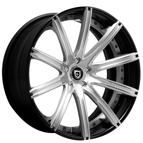 20/21" Lexani Forged Wheels LZ-709 Brushed Silver Face with Gloss Black Lip Rims 