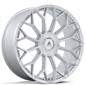 22" Asanti Wheels AB051 Envoy Gloss Silver with Brushed Face Flow Formed Rims