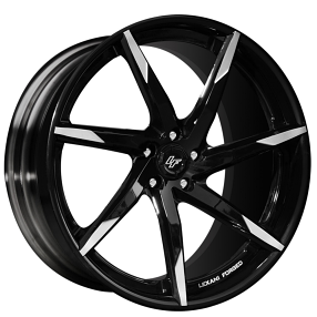 22" Lexani Forged Wheels LZ-109 Gloss Black with Machined Tips Rims