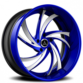 24" Artis Forged Wheels Twister Custom 2-Tone Face with Color Matching Lip Rims