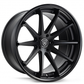 22" Rohana Wheels RFC10 Matte Black with Gloss Black Lip Flow Formed Rims