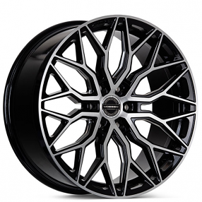 20" Vossen Wheels HF6-3 Brushed Gloss Black Rims 