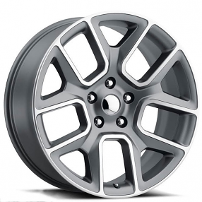22" Dodge Ram 1500 Wheels FR 76 Grey Machined Face OEM Replica Rims 