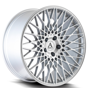 22" Azad Wheels AZFF04 Brushed Silver Rims