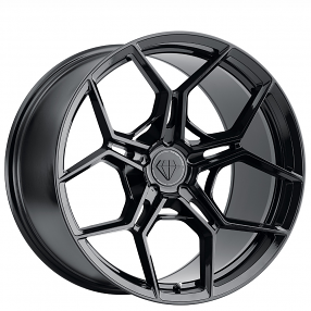 20" Staggered Blaque Diamond Wheels BD-F25 Gloss Black Flow Forged Rims 
