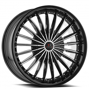 20" Cavallo Wheels CLV-32 Gloss Black Machined Rims