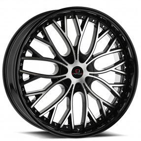 20" Cavallo Wheels CLV-33 Gloss Black Machined Rims