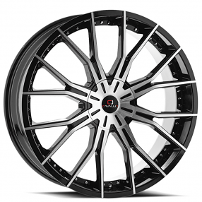 22" Cavallo Wheels CLV-36 Gloss Black Machined Rims