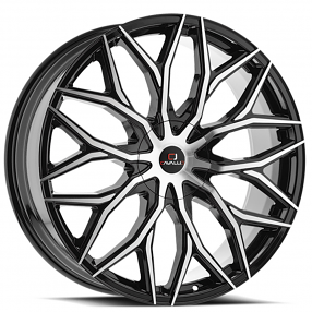 20" Cavallo Wheels CLV-37 Gloss Black Machined Rims