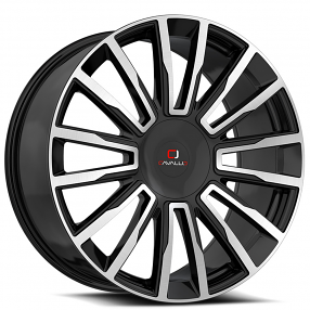 22" Cavallo Wheels CLV-47 Gloss Black Machined Rims