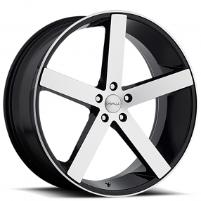 20" Cavallo Wheels CLV-5 Gloss Black Machined Rims