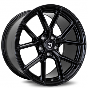 19" Curva Wheels CFF70 Gloss Black Flow Forged Rims