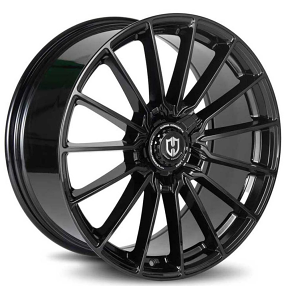 19" Curva Wheels CFF75 Gloss Black Flow Forged Rims
