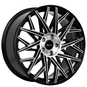 20" Eclipse Wheels 101 Black Machined Rims