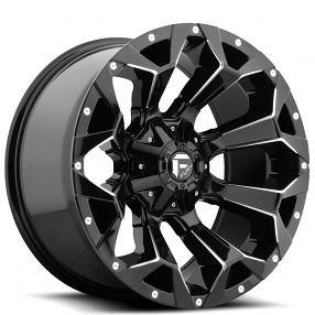 17" Fuel Wheels D576 Assault Gloss Black Milled Off-Road Rims 