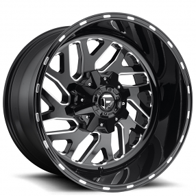 22" Fuel Wheels D581 Triton Black Milled Off-Road Rims 