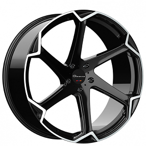 20" Staggered Giovanna Wheels Dalar-X Gloss Black with Machined Face Rims