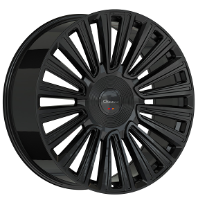 22" Giovanna Wheels Trento Gloss Black Flow Formed Floating Cap Rims