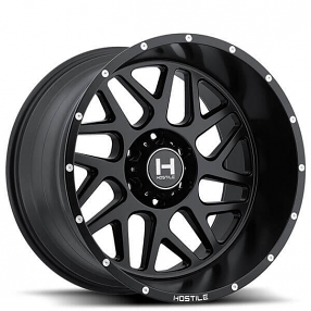 20" Hostile Wheels H108 Sprocket Satin Black Off-Road Rims