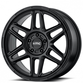 17" KMC Wheels KM716 Nomad Satin Black Rims