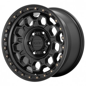 17" KMC Wheels KM545 Trek Satin Black Off-Road Rims