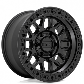 17" KMC Wheels KM549 GRS Satin Black Off-Road Rims
