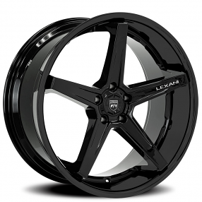 22" Lexani Wheels Savage Gloss Black Rims