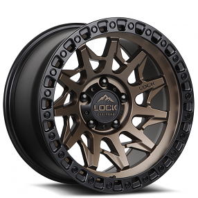 17" Lock Off-Road Wheels Lunatic Matte Bronze with Matte Black Ring Rims