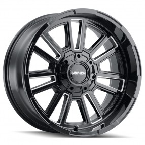20" Mayhem Wheels 8115 Apollo Gloss Black with Milled Spokes Off-Road Rims