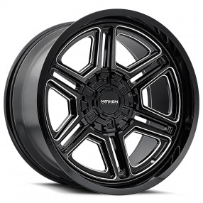 20" Mayhem Wheels 8117 Hermosa Black Milled Off-Road Rims