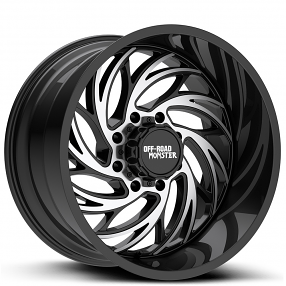 22" Off Road Monster Wheels M29 Gloss Black Machined Rims