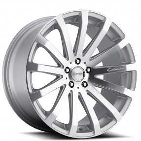 19" Staggered MRR Wheels HR9 Silver with Machined Face Rims 