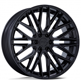 22" Niche Wheels M224 Gamma 6 Gloss Black Rims