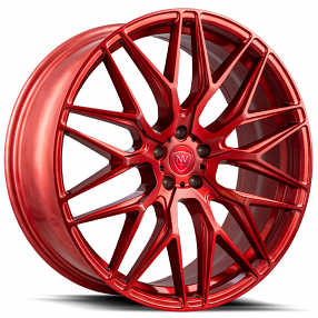 22" NV Wheels NV1 Brushed Red Rims