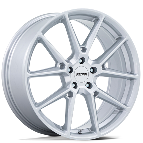 17" Petrol Wheels PE002 P1E Gloss Silver Rims