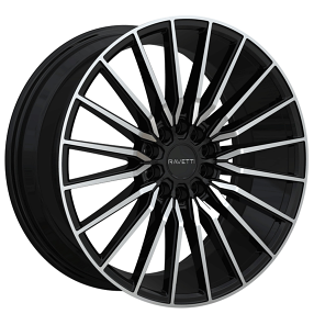 17" Ravetti Wheels M18 Black Machined Rims