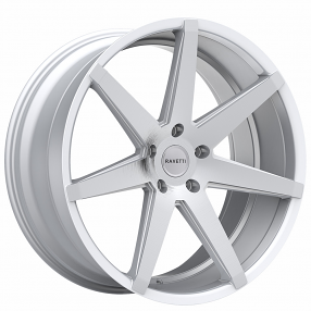 22" Ravetti Wheels M7 Silver with Brushed Face Rims
