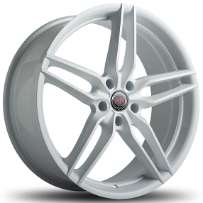 18" Revolution Racing Wheels RR14 White Rims