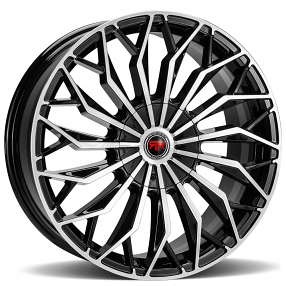 20" Revolution Racing Wheels RR27 Black Machined Rims