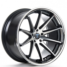 20" Rohana Wheels RFC10 Machine Black with Chrome Lip Flow Formed Polaris Slingshot / 3-Wheeler Rims