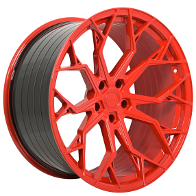 20" Stance Wheels SF10 Custom Gloss Red Flow Formed Rims 