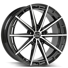 18" Strada Wheels Palo Gloss Black Machined Flow Formed Rims