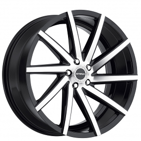 22" Strada Wheels Sega Gloss Black Machined Rims 