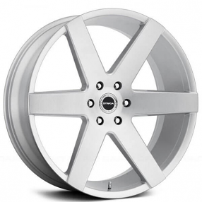 26" Strada Wheels Coda Silver Brushed Rims 
