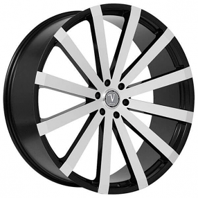 28" Velocity Wheels VW12 Black Machined Rims