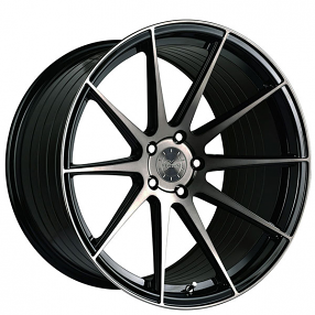 20" Staggered Vertini Wheels RFS1.3 Gloss Black Tinted Face Flow Formed Rims