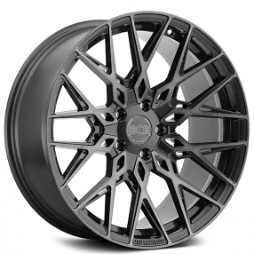 20" Staggered XO Wheels Phoenix Gunmetal with Brushed Face Rotary Forged Rims 